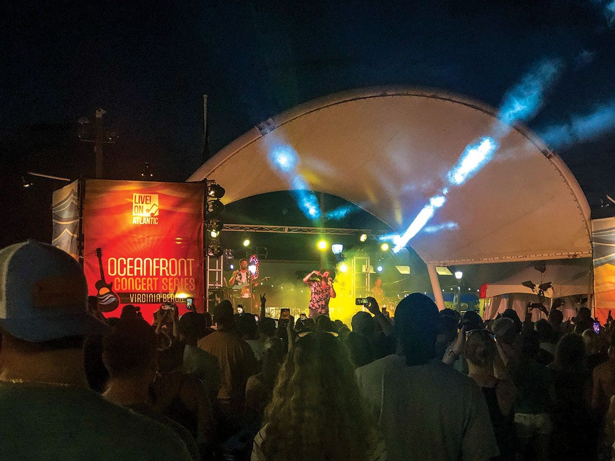 stage at oceanfront
